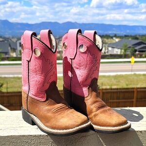 Pink old west toddler boots
